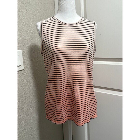 The North Face Pink Ombre With Black Stripes Sleeveless Tank Size Medium - Picture 1 of 8